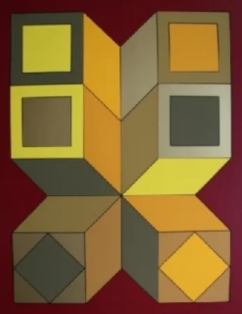 Zeefdruk Vasarely - XICO 6