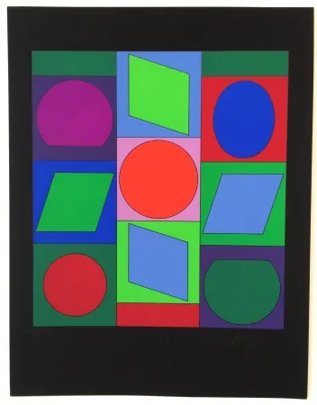 Zeefdruk Vasarely - Zaphir