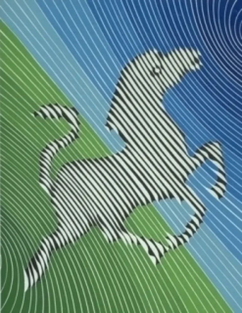 Lithografie Vasarely - Zèbre n°2