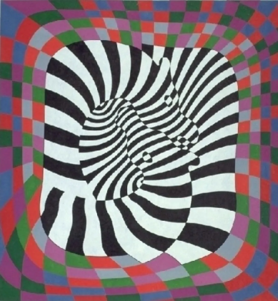 Lithografie Vasarely - Zèbres