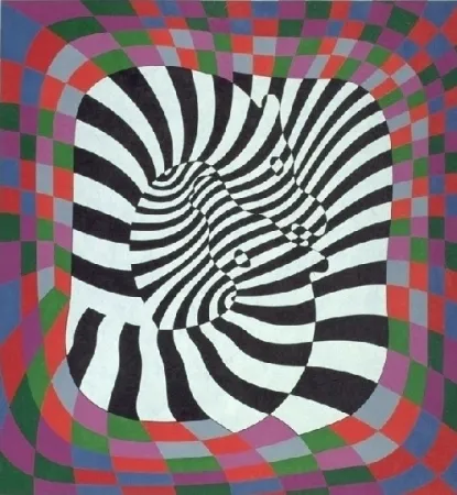 Lithografie Vasarely - Zèbres
