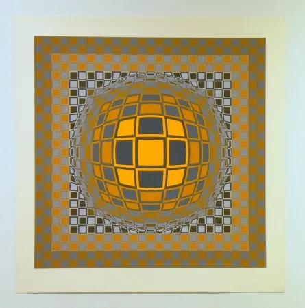 Zeefdruk Vasarely - Zeng