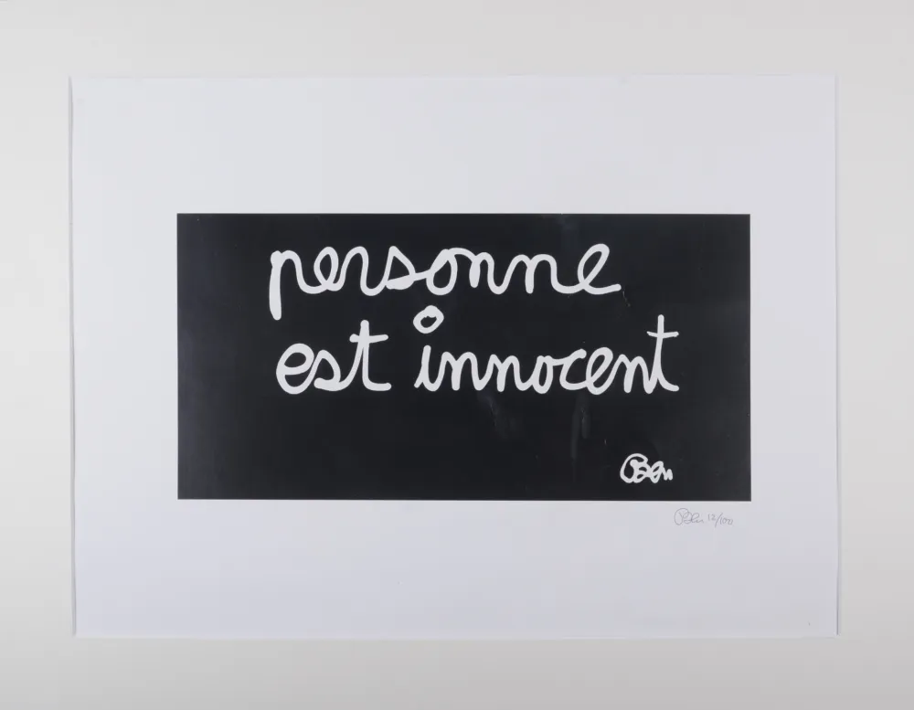 Lithografie Vautier - Personne est innocent