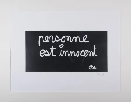 Lithografie Vautier - Personne est innocent