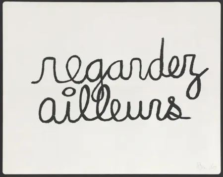 Lithografie Vautier - Regardez ailleurs