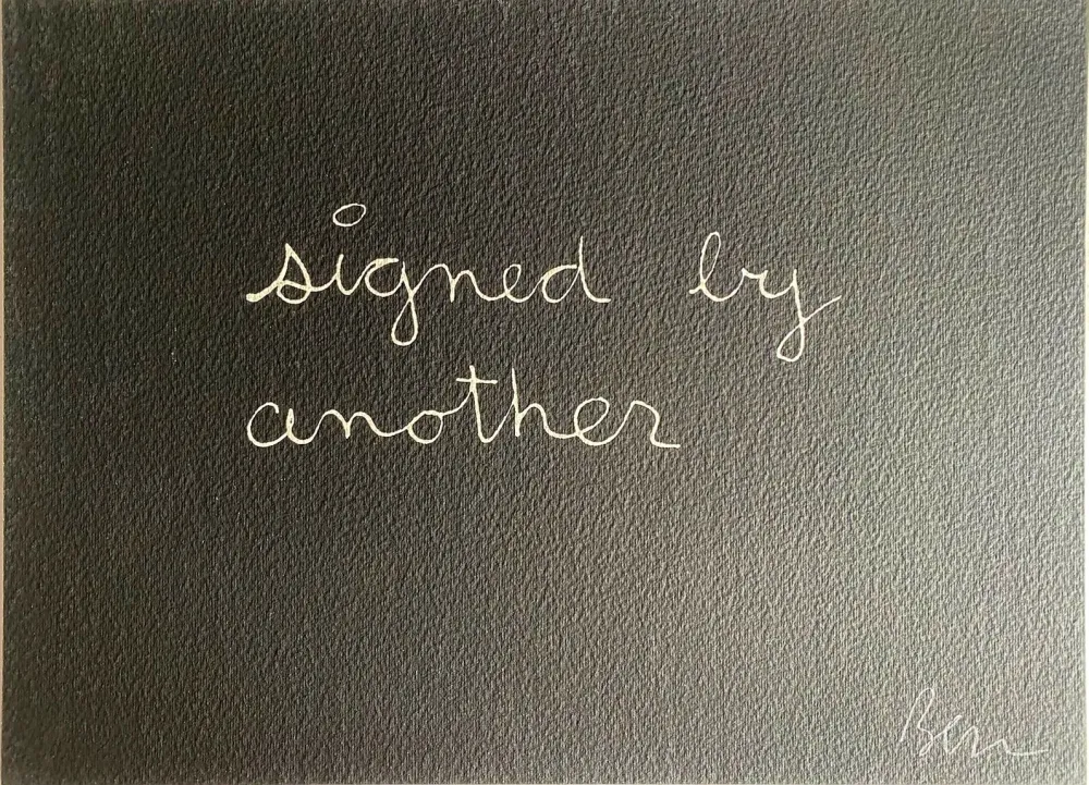 Zeefdruk Vautier - Signed by another