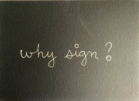 Zeefdruk Vautier - Why sign?