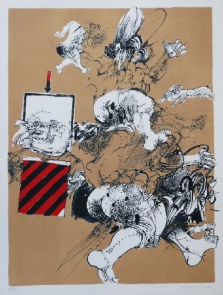 Lithografie Velickovic - FIGURE