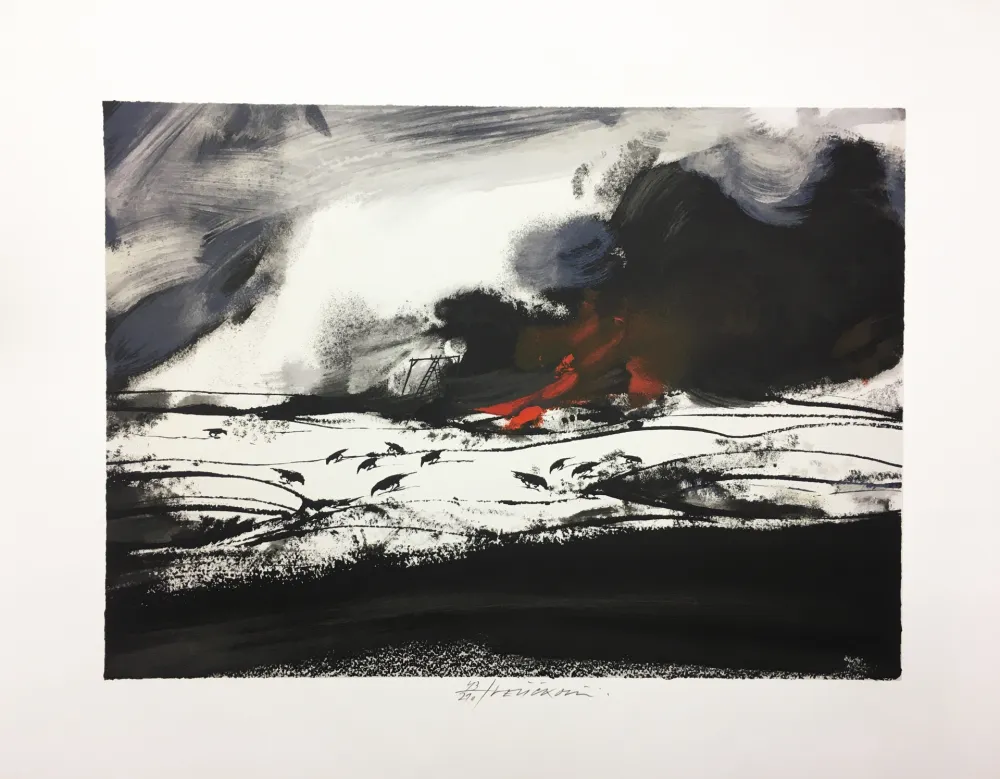 Lithografie Velickovic - LES CORBEAUX (D'après 