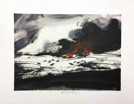 Lithografie Velickovic - LES CORBEAUX (D'après 