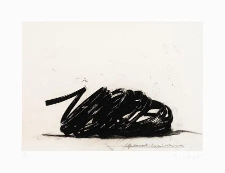 Lithografie Venet - Effondrement lignes indéterminées