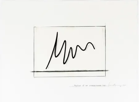 Lithografie Venet - Position of an undetermined line