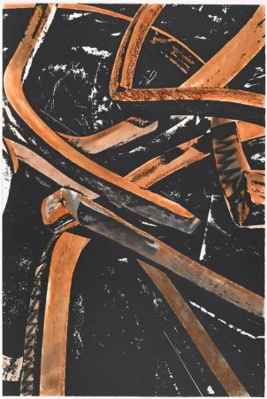 Zeefdruk Venet - Untitled III (Combinaison aléatoire de lignes indéterminées)