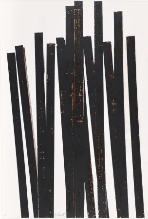 Zeefdruk Venet - Untitled VI (Lignes droites)