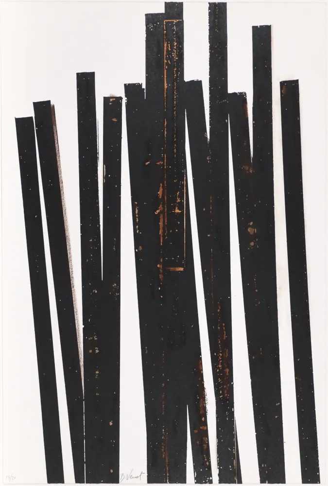 Zeefdruk Venet - Untitled VI (Lignes droites)