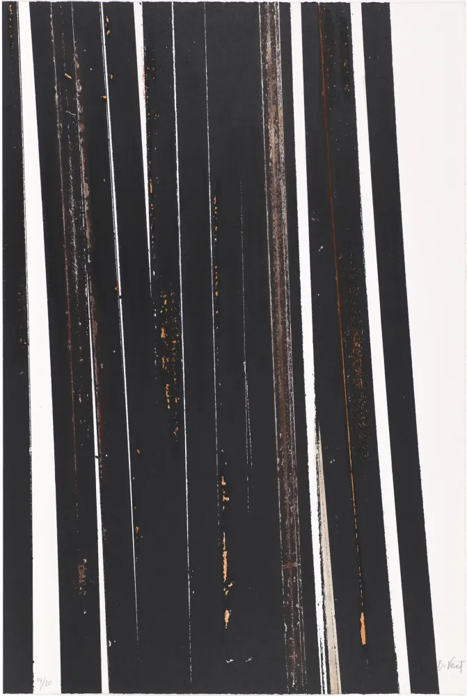 Zeefdruk Venet - Untitled X (Lignes droites)