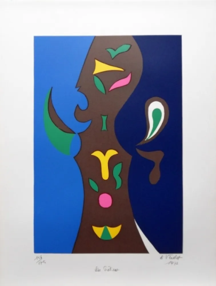 Lithografie Verdet - La Prétresse