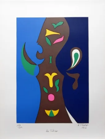 Lithografie Verdet - La Prétresse