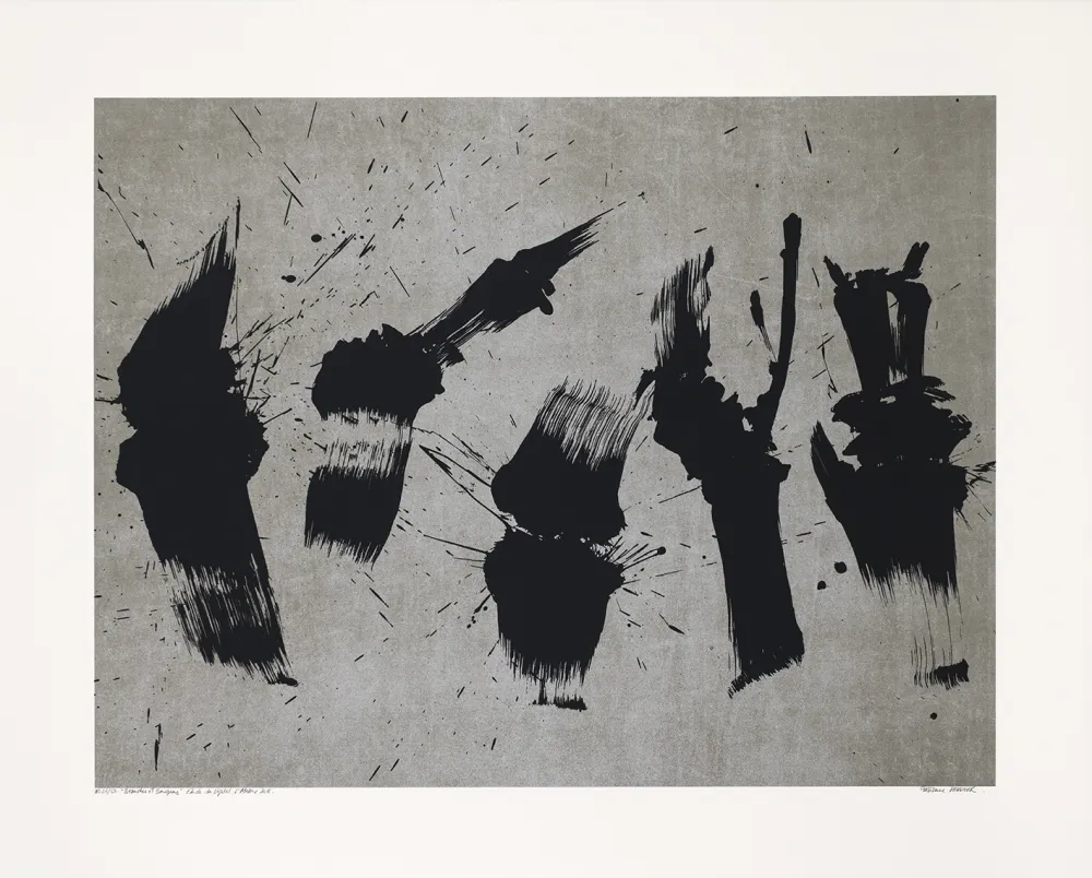 Zeefdruk Verdier - Branches et bourgeons, étude végétale