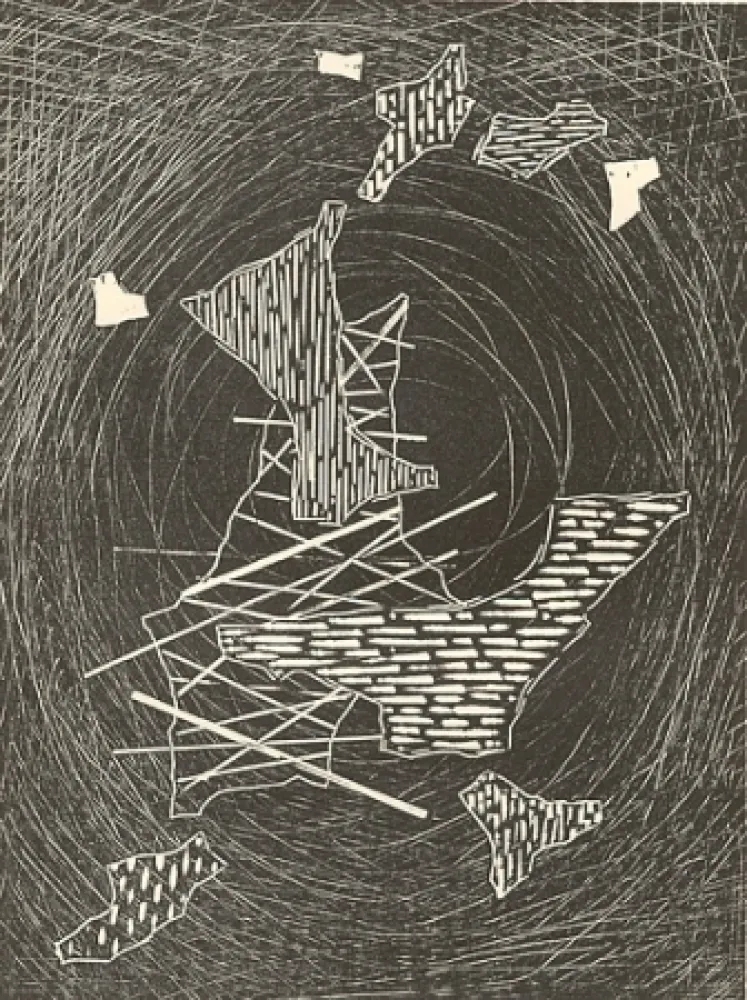 Houtsnede Veronesi - Aspettando il gran vento I