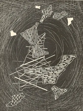 Houtsnede Veronesi - Aspettando il gran vento I