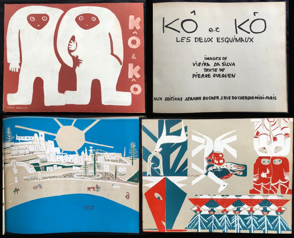 Geïllustreerd Boek Vieira Da Silva - KÔ & KÔ, les deux esquimaux. Aux éditions Jeanne Bucher, Paris 1933.