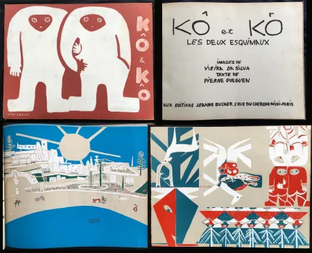 Geïllustreerd Boek Vieira Da Silva - KÔ & KÔ, les deux esquimaux. Aux éditions Jeanne Bucher, Paris 1933.