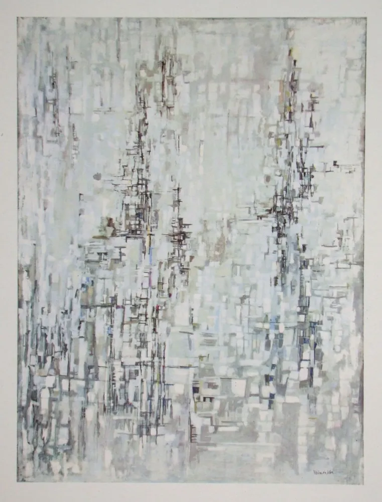 Heliogravure Vieira Da Silva - La cathèdrale - 1954