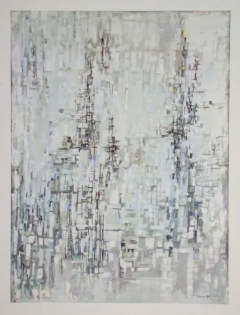 Heliogravure Vieira Da Silva - La cathèdrale - 1954