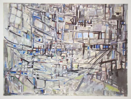 Heliogravure Vieira Da Silva - La verrière - 1953