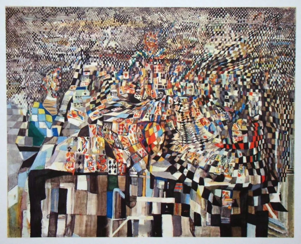 Heliogravure Vieira Da Silva - Les joueurs de cartes - 1942