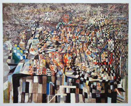 Heliogravure Vieira Da Silva - Les joueurs de cartes - 1942