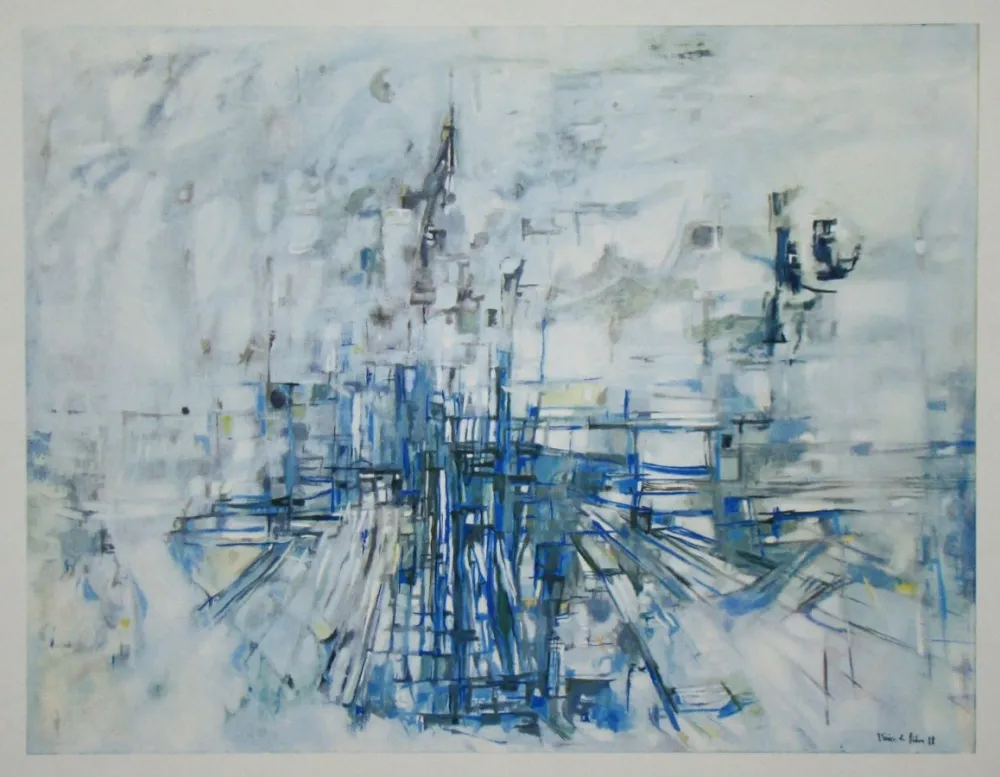 Heliogravure Vieira Da Silva - Midi - 1958
