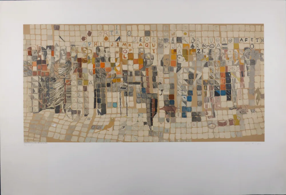 Lithografie Vieira Da Silva - Projet pour le Métro, c. 1980 - Hand-signed & numbered