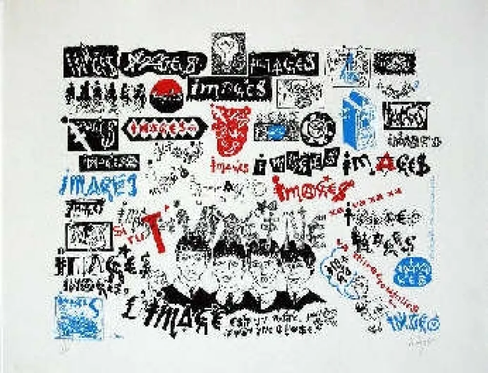 Zeefdruk Villeglé - Beatles