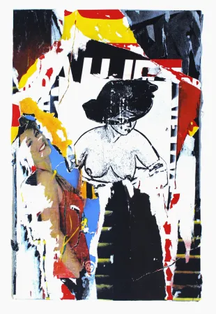 Lithografie Villeglé - La rue de Gravilliers