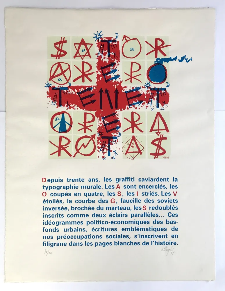 Zeefdruk Villeglé - SATOR