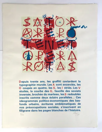 Zeefdruk Villeglé - SATOR