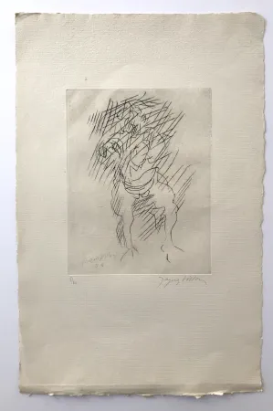 Gravure Villon - Bébé debout