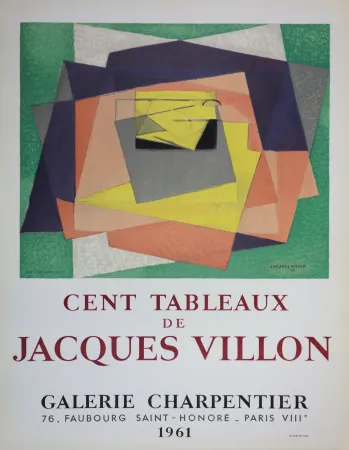 Geïllustreerd Boek Villon - Composition cubiste abstraite