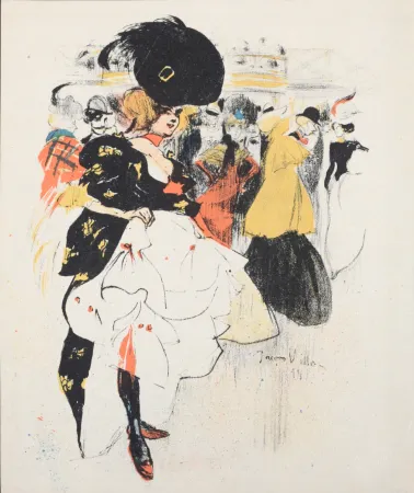 Lithografie Villon - Danseuses au Moulin Rouge, 1899