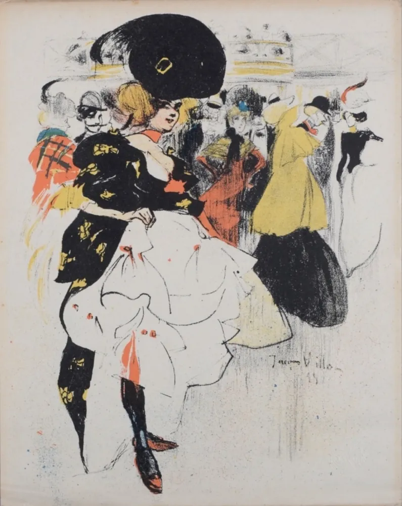 Lithografie Villon - Danseuses au Moulin Rouge, 1899