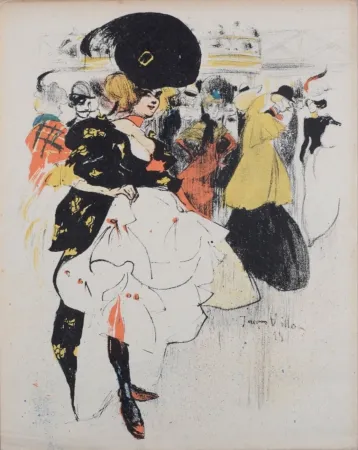 Lithografie Villon - Danseuses au Moulin Rouge, 1899