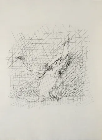 Gravure Villon - Figure, 1962