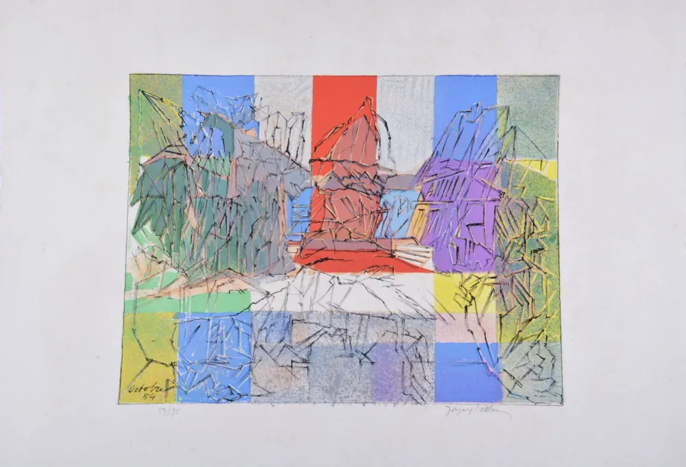 Lithografie Villon - Le pigeonnier normand 