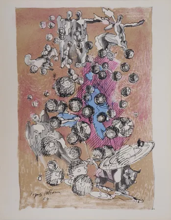 Lithografie Villon - Mondes (Mythologie)