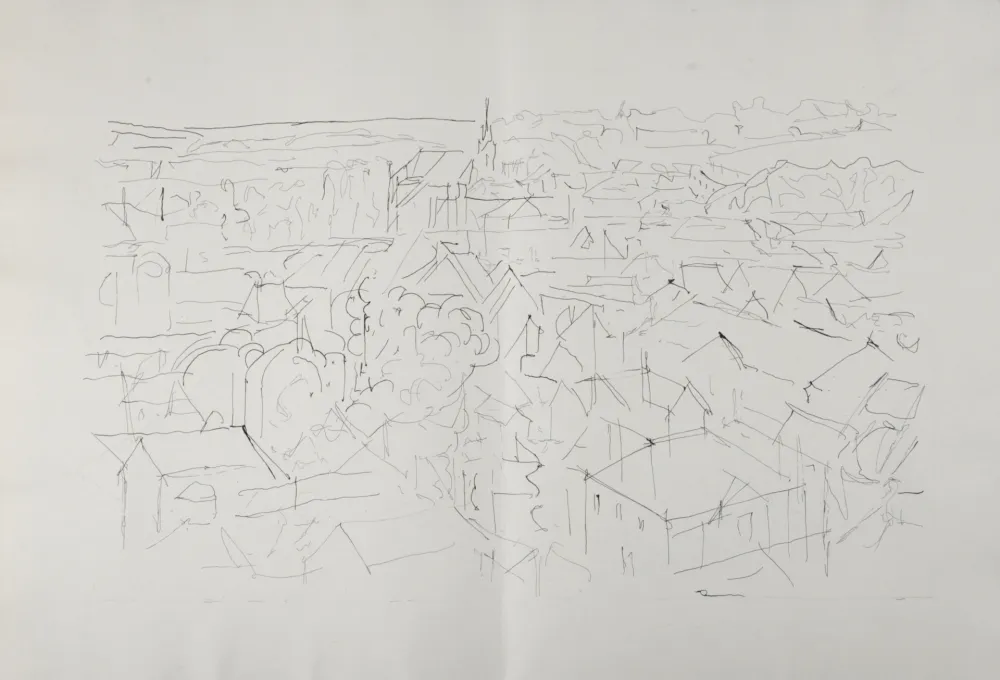 Gravure Villon - Paysage, 1962