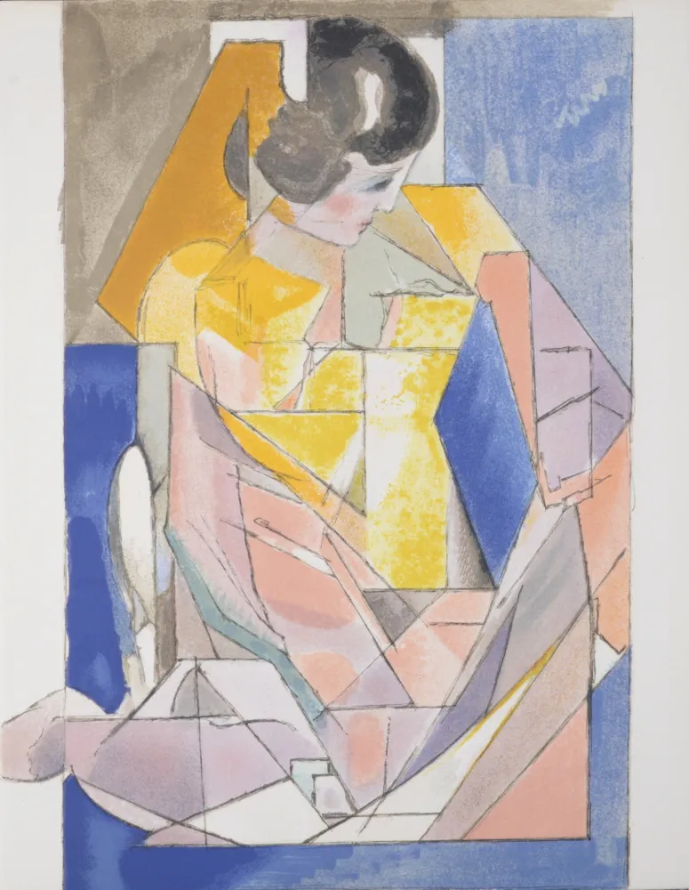 Lithografie Villon - Portrait de jeune fille, 1972