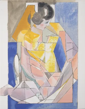 Lithografie Villon - Portrait de jeune fille, 1972