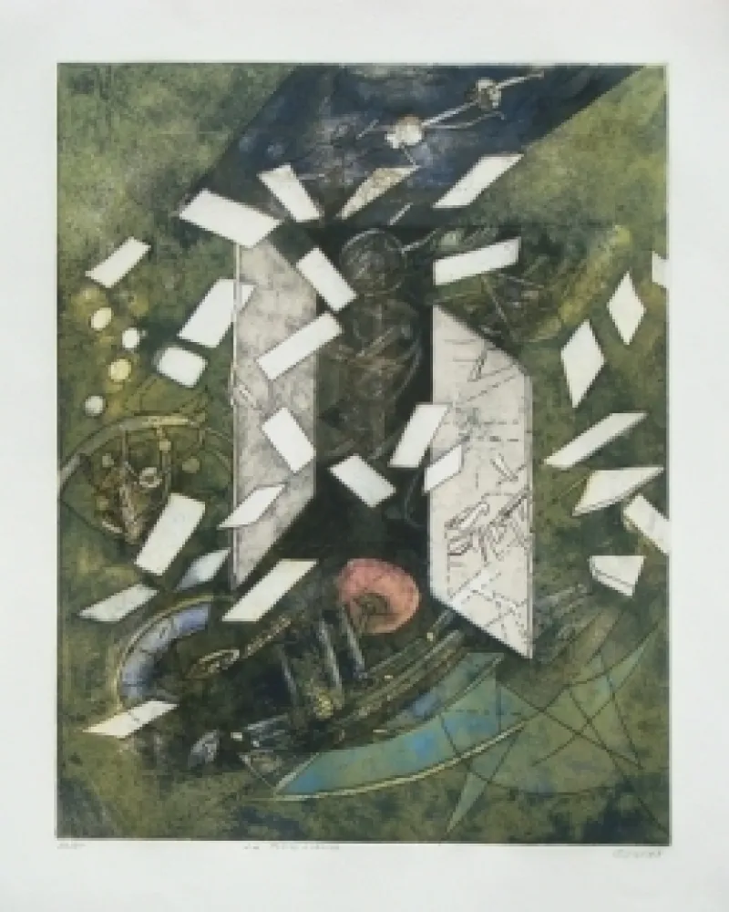 Ets En Aquatint Visat - La porte étroite